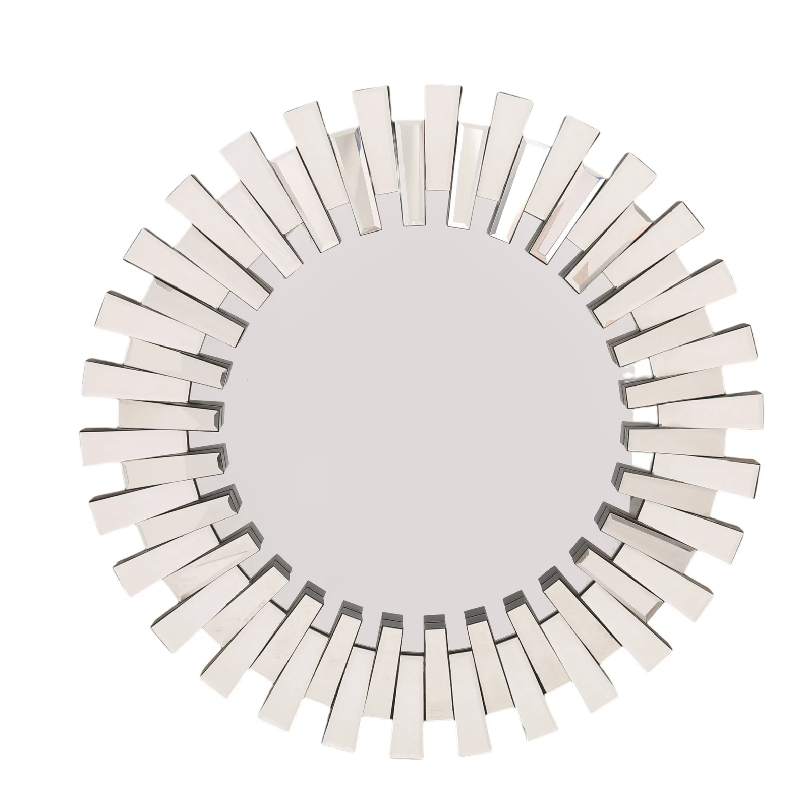 Mirrored Sunburst Round Wall Mirror