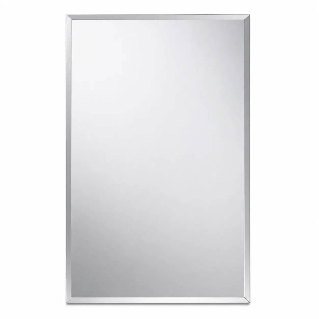 Frameless Rectangular Bevelled Bathroom Mirror