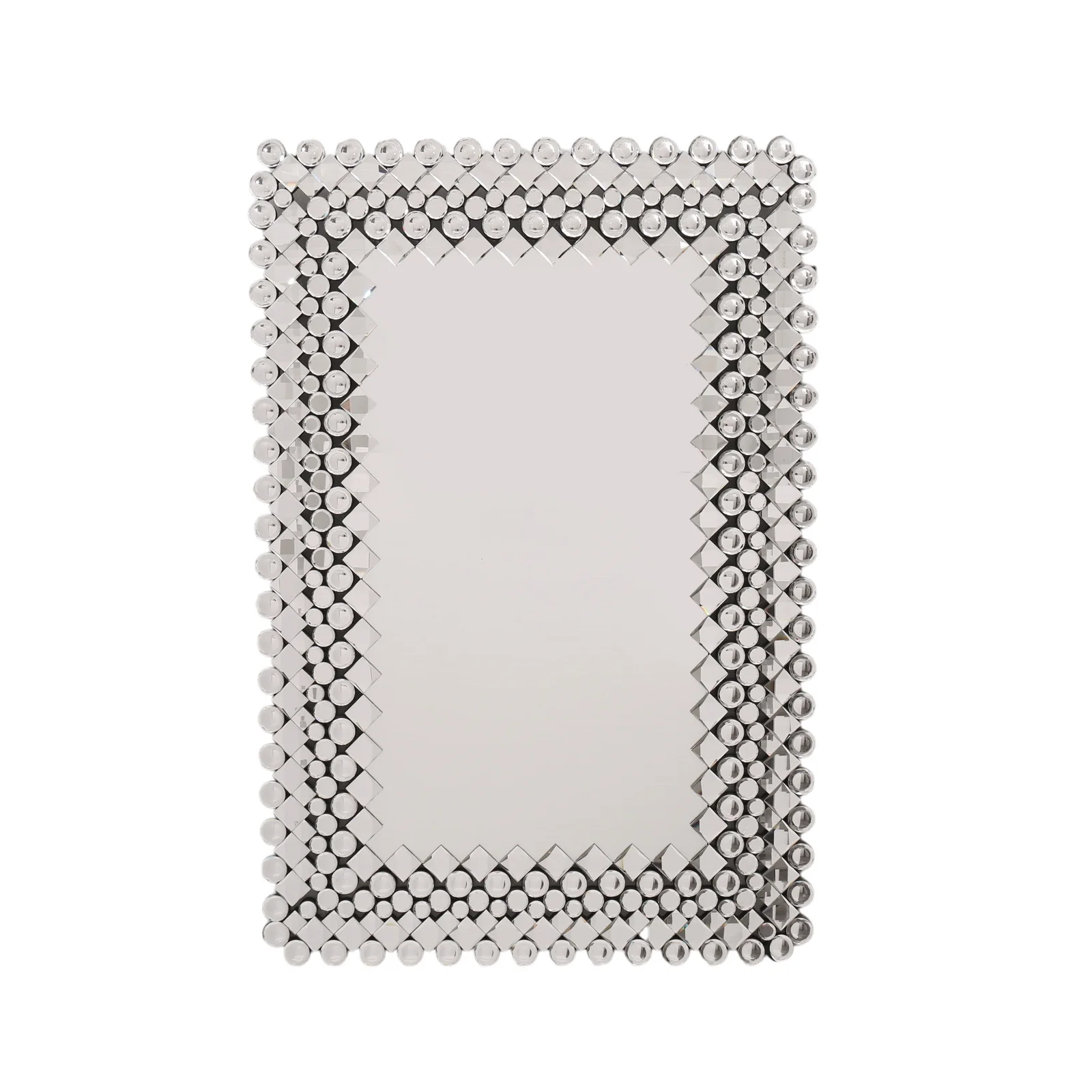 Crystal Stud Border Wall Mirror