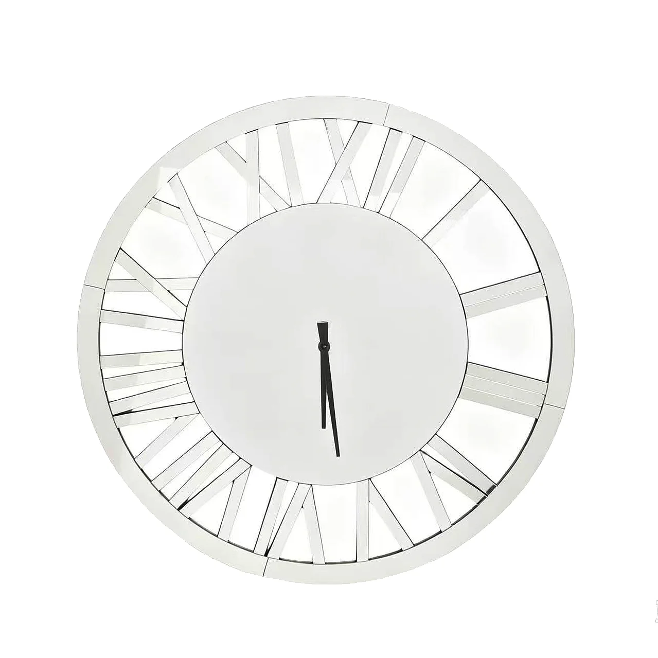 Roman Numeral Mirror Wall Clock 600