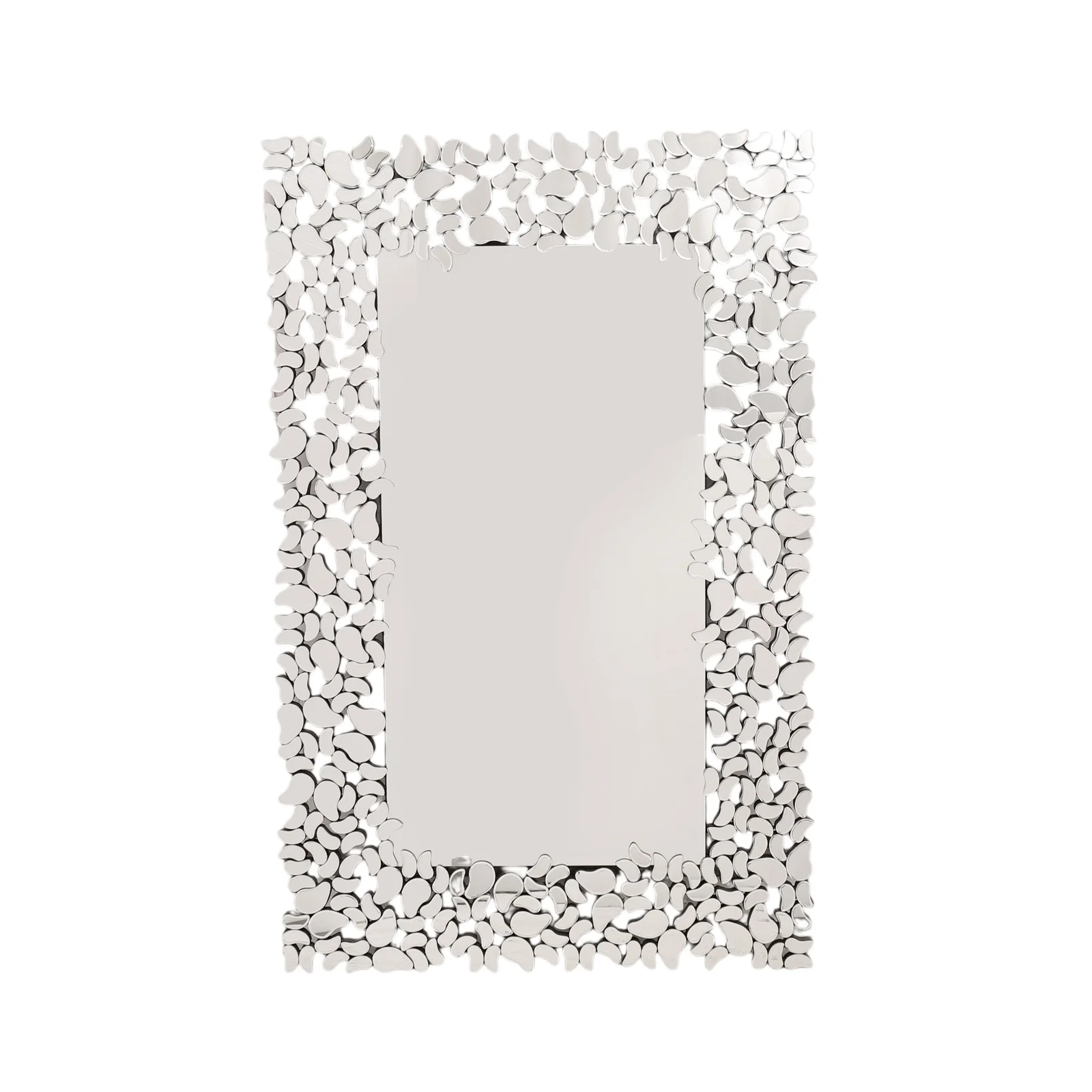 Crystal Pebble Cluster Border Wall Mirror