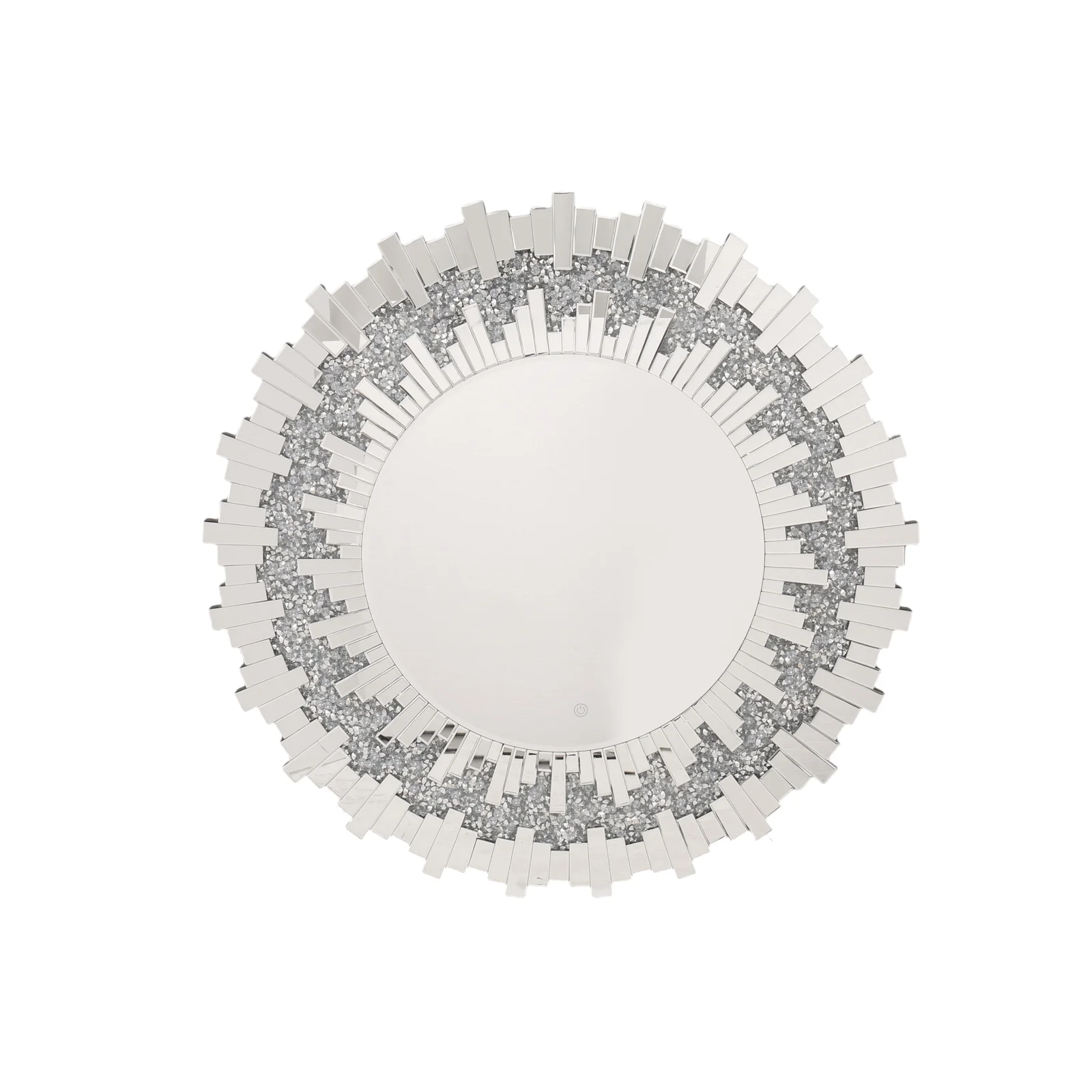 Crushed-Diamond Sunburst Round LED Wall Mirror Ø1000