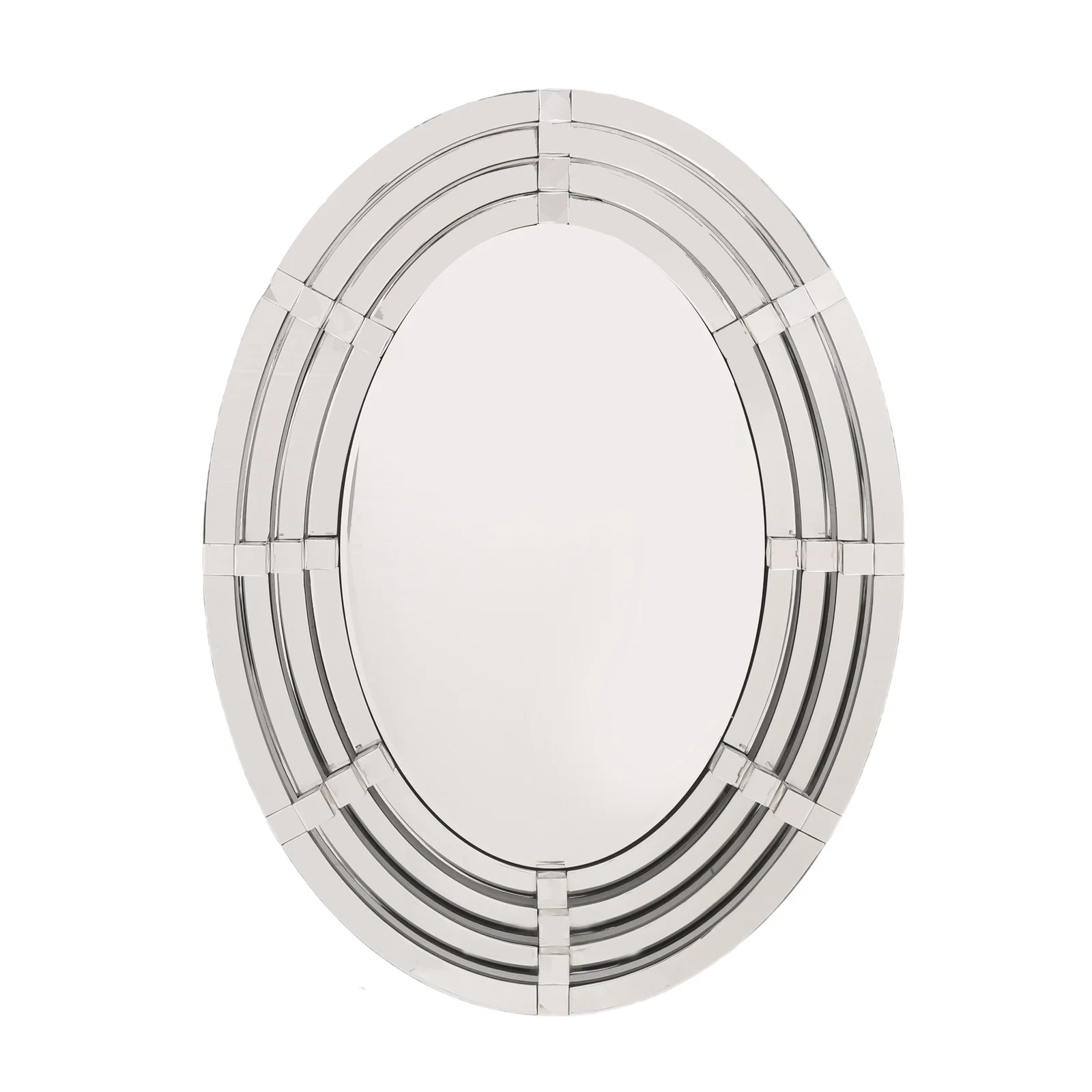 Layered Crystal-Bevel Oval Wall Mirror 900 x 1200