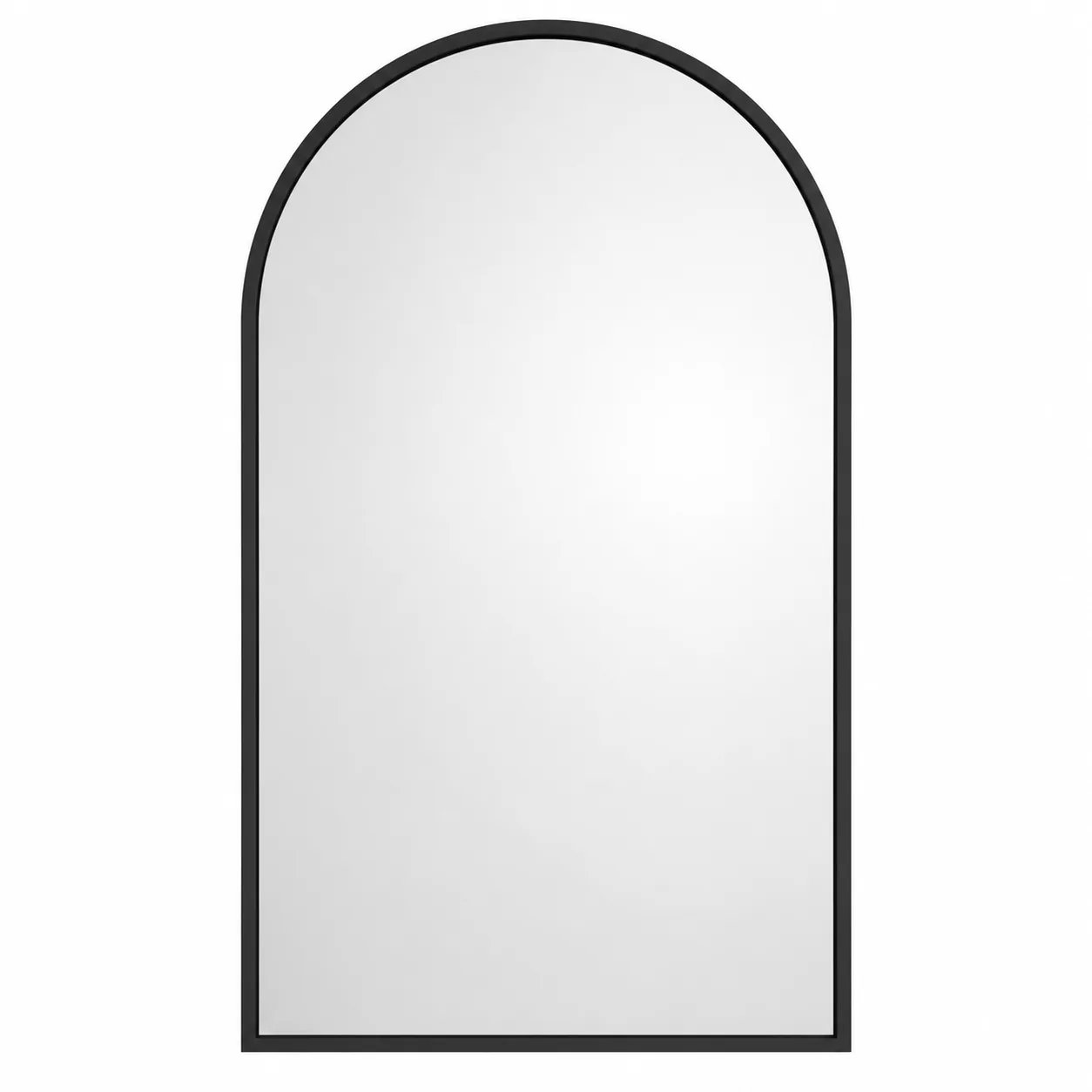 Matte Black Framed Arch Bathroom Mirror