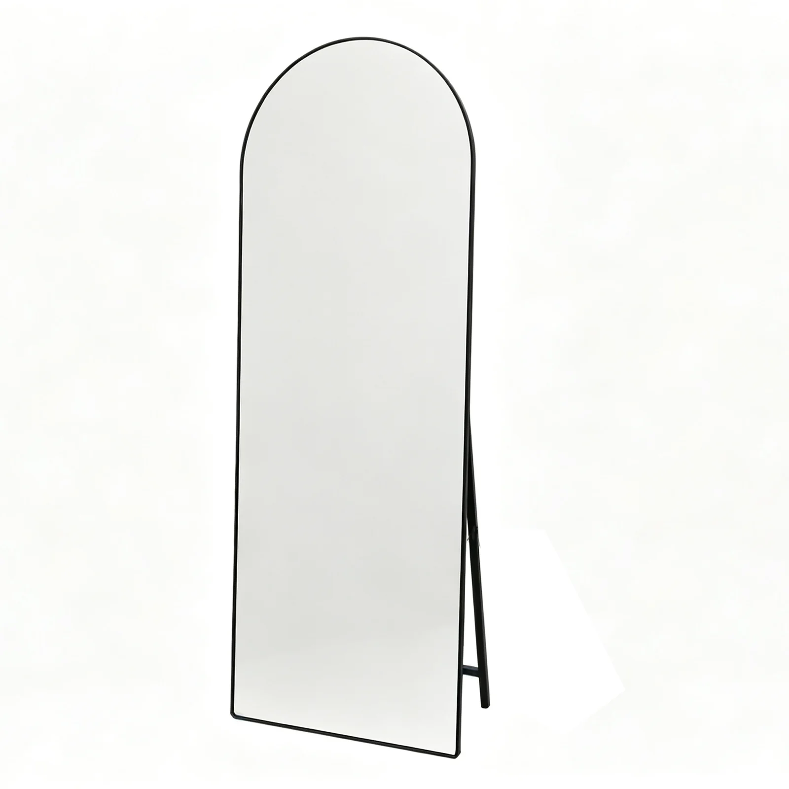 Matte Black Slim-Frame Arch Full-Length Mirror, Stand or Wall