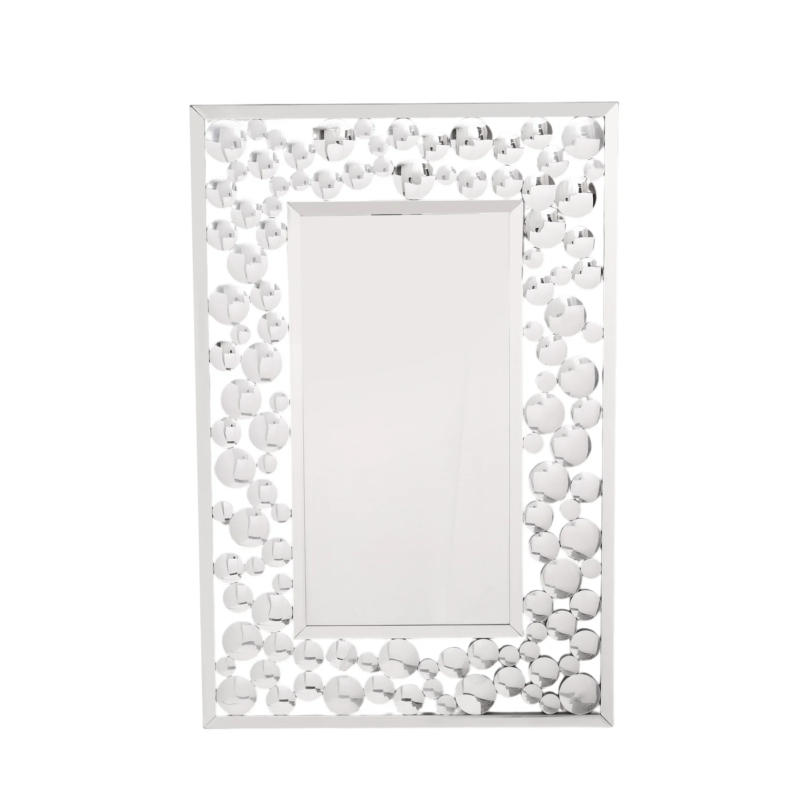 Convex-Bubble Cluster Border Wall Mirror
