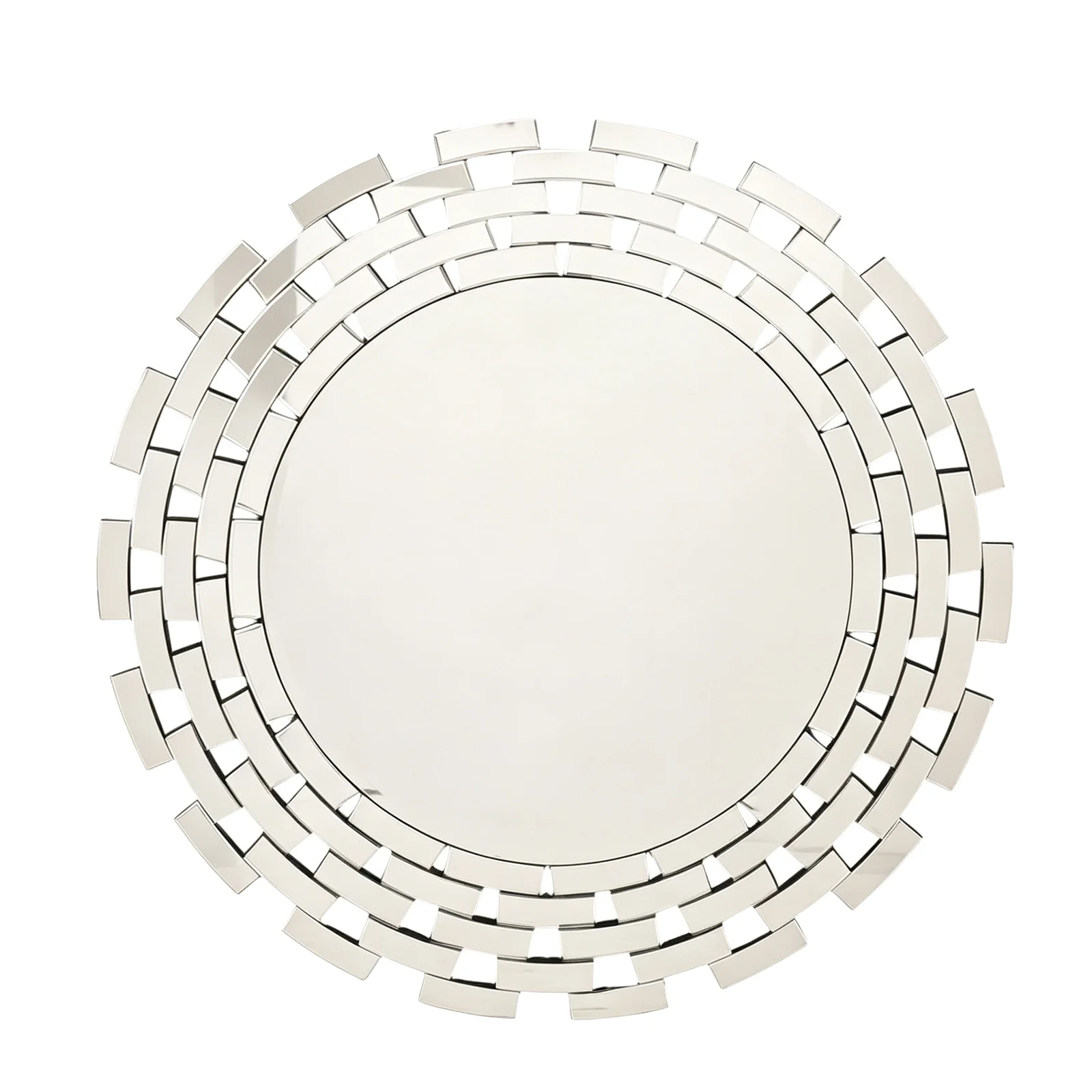 Stepped Sunburst Round Wall Mirror Ø900