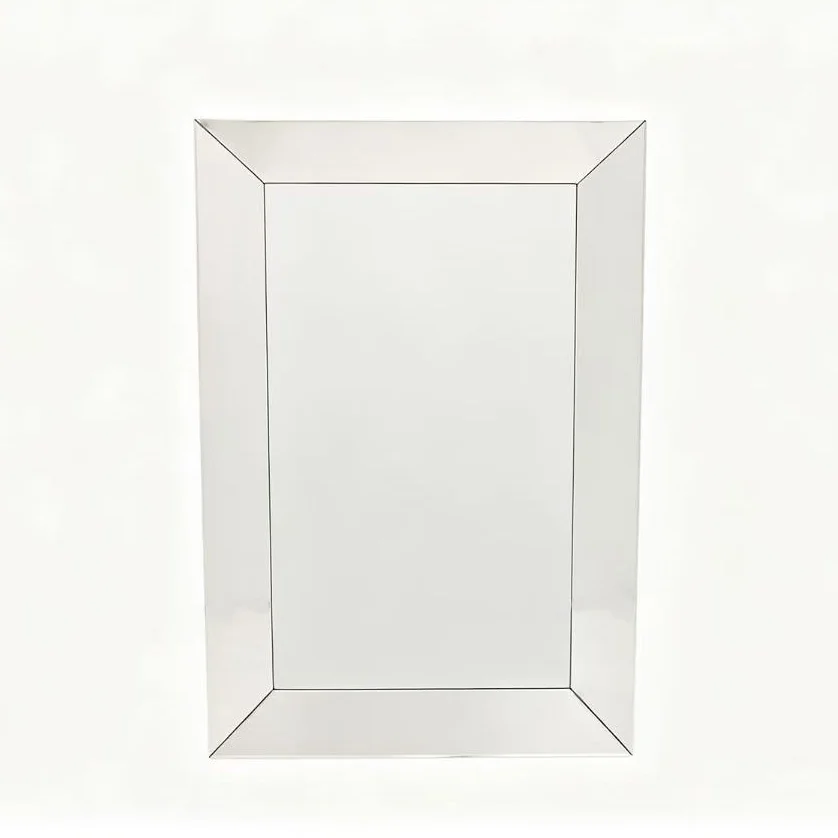 Wide Bevelled-Panel Frame Wall Mirror