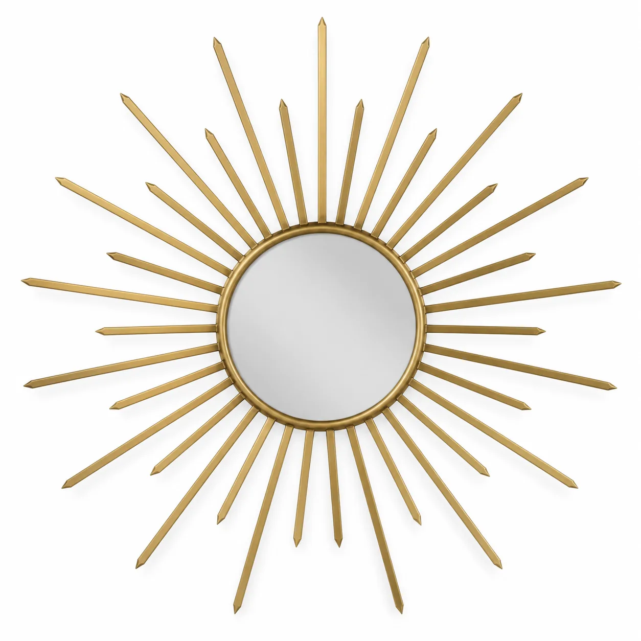 Champagne Gold Metal Sunburst Mirror