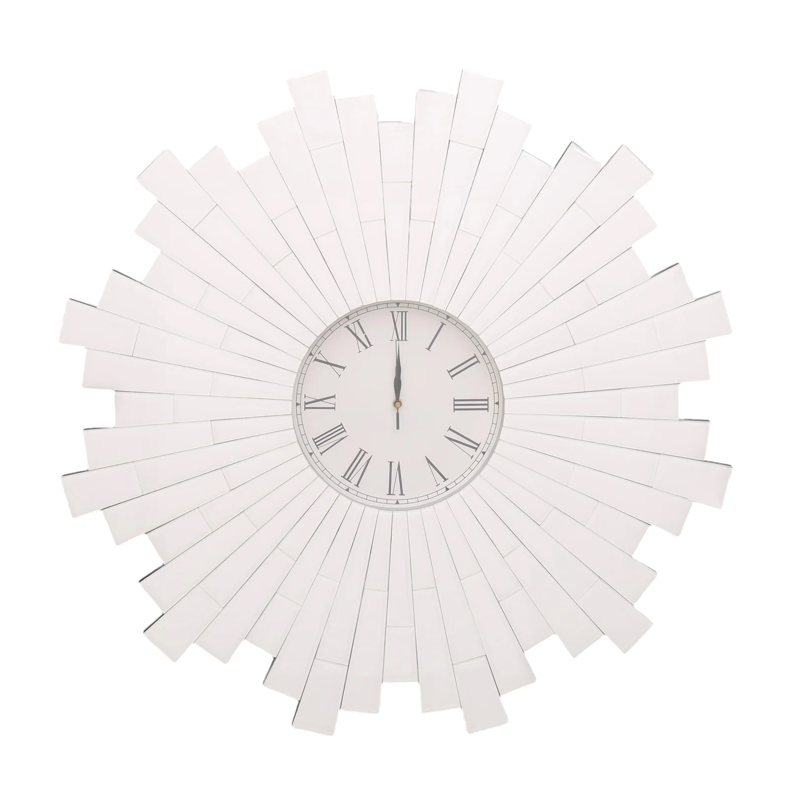 Mirrored Sunburst Wall Clock 900
