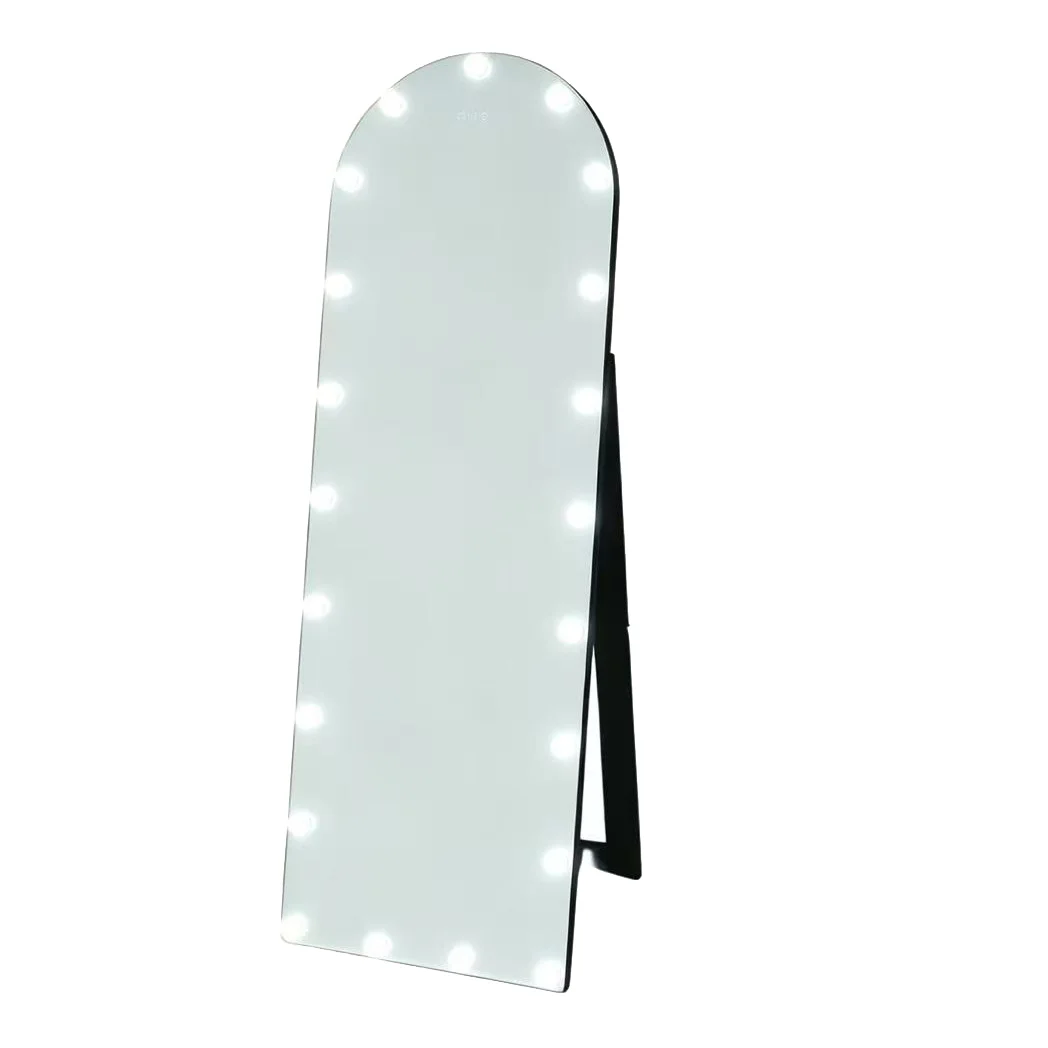 Hollywood Bulb-Lit Arch Cheval Mirror