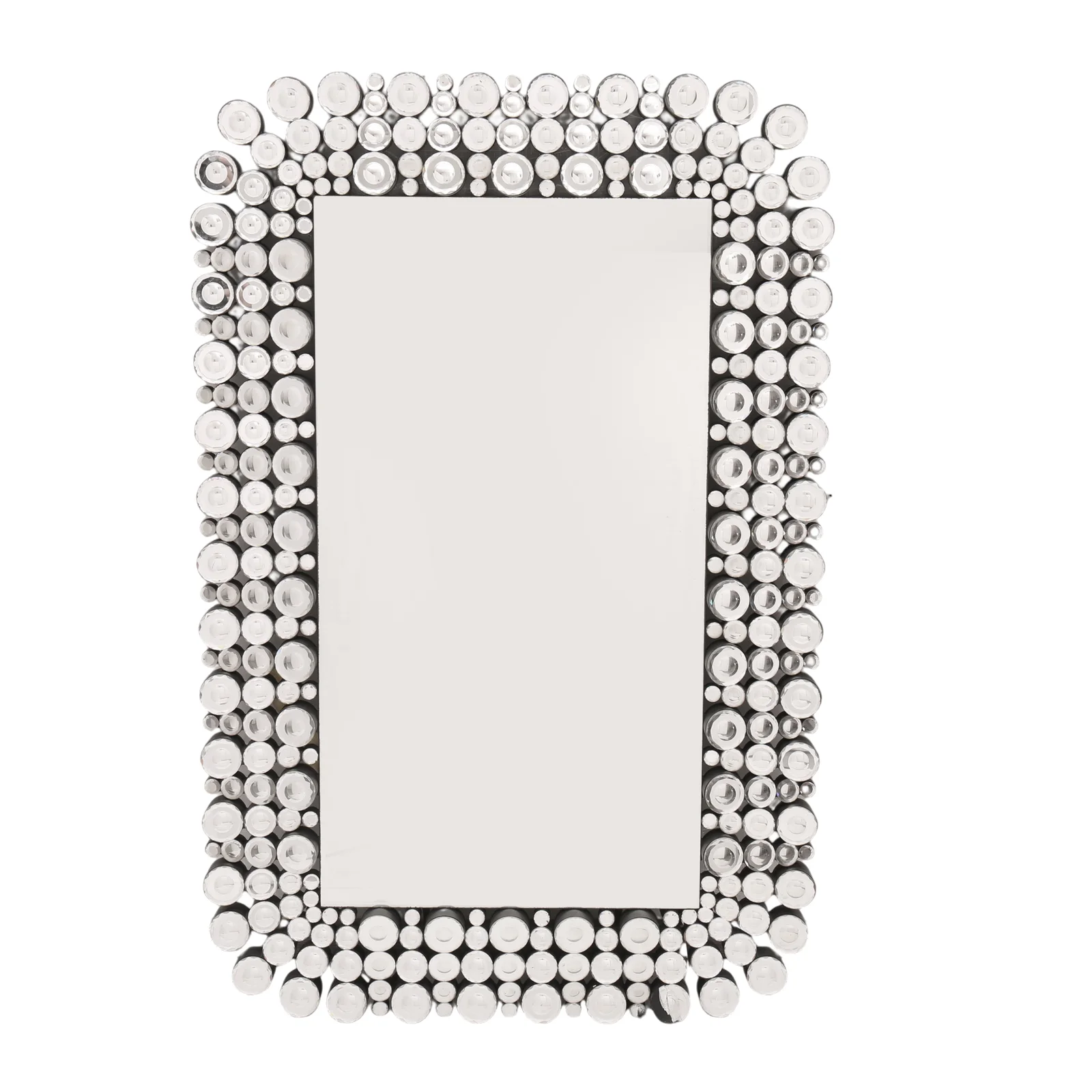 Crystal Stud Border Bevelled Wall Mirror 750 x 1150