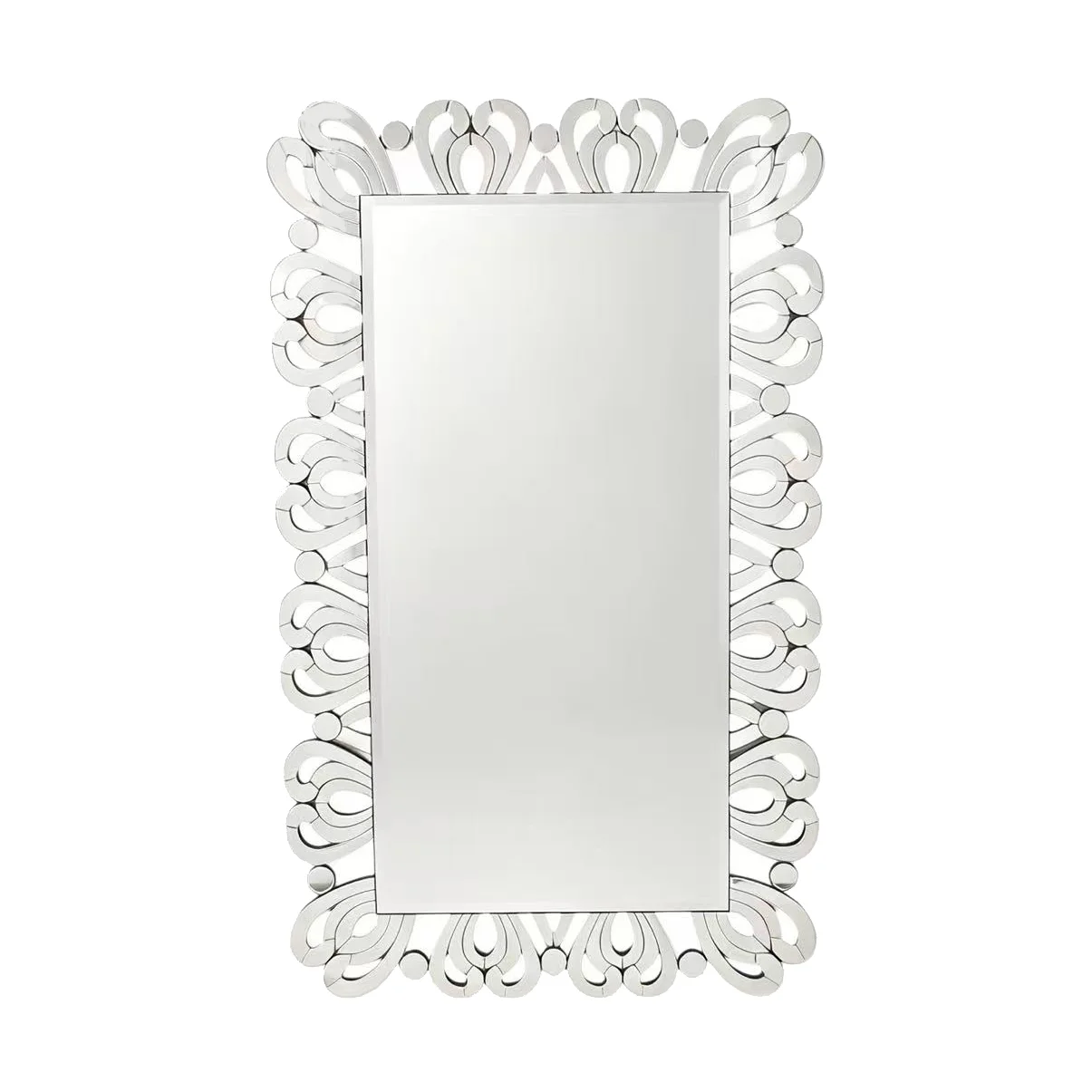Mirrored Scroll Border Wall Mirror 900 x 1500